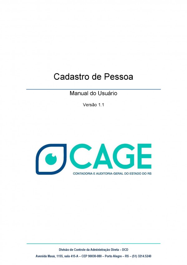 Cadastro de credores e de ordenadores